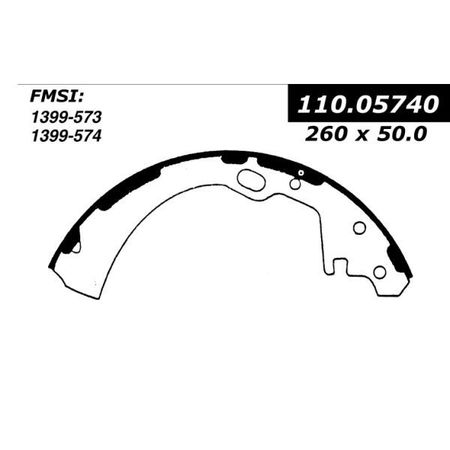 CENTRIC PARTS Centric Brake Shoes, 111.05740 111.05740